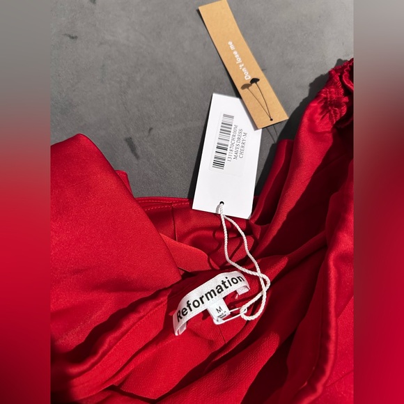 Reformation Maves Dress Cherry Size M - Picture 7 of 7